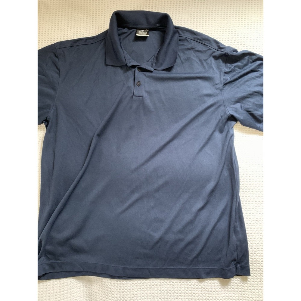 Nike Men's Dri-Fit Navy Blue XL Polo‎ Shirt Performance Polyester Golf Outdoor